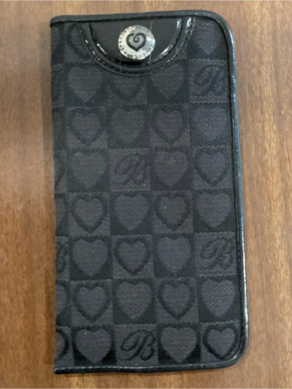 Brighton Black Logo Metal Heart pattern Eyeglasses Sunglasses Soft Case Fabric - Picture 1 of 10